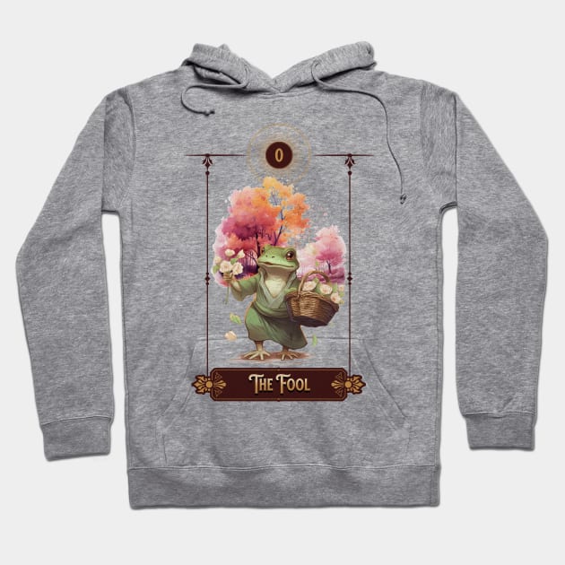 "The Fool" Frog Tarot Card Hoodie by TheCloakedOak